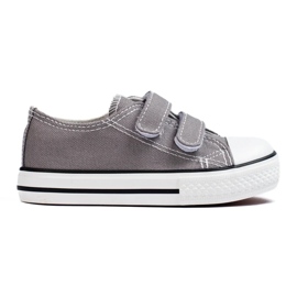 Deportivas infantiles con velcro gris Vico 3
