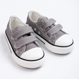 Deportivas infantiles con velcro gris Vico 4