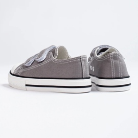 Deportivas infantiles con velcro gris Vico 1