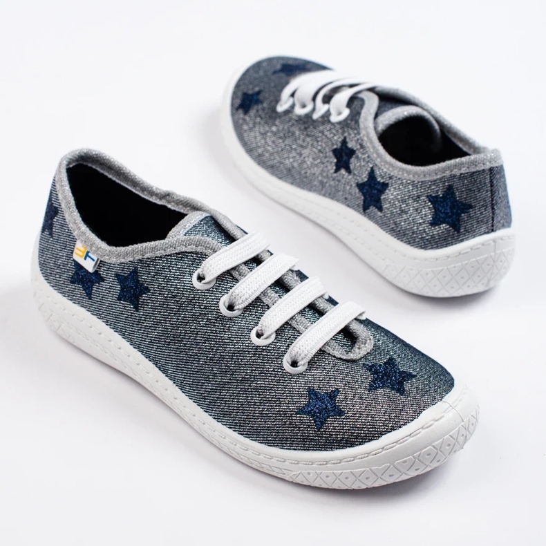 SHELOVET Zapatillas slip-on infantiles 3F grises 2