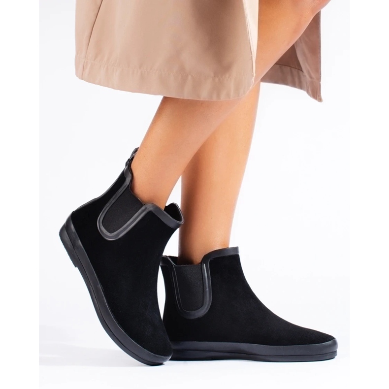 W. Potocki Botas de agua negras de ante insuladas Potocki negras negro 2