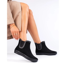 W. Potocki Botas de agua negras de ante insuladas Potocki negras negro 1