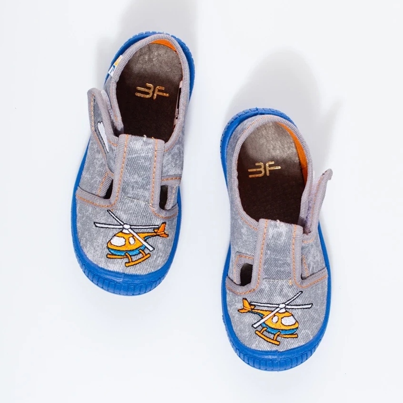 Pantuflas tipo helicóptero grises de Shelovet 1