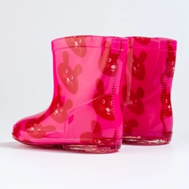 Botas de agua de niña rosa con conejitos Shelovet rosado 3