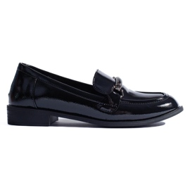 Mocasines clásicos Shelovet lacado negro 2