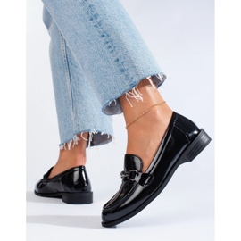 Mocasines clásicos Shelovet lacado negro 4