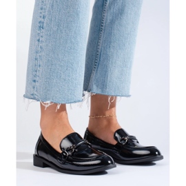 Mocasines clásicos Shelovet lacado negro 1