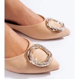 Bailarinas mujer Shelovet de ante beige 4