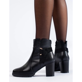 Cómodos botines de tacón Shelovet negros 1
