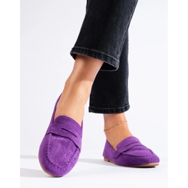 Señores cómodos de ante para mujer, color morado Shelovet violeta 4
