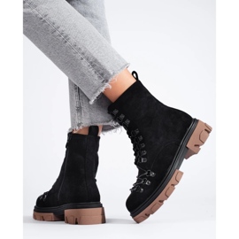 Botas de trabajo con cordones de ante, negro, Vinceza 1