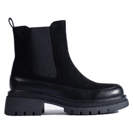 Botines Chelsea de ante negros de Vinceza 2
