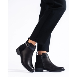 SHELOVET Botines negros clásicos de mujer. 3