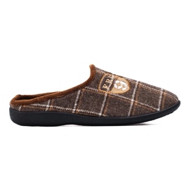Zapatillas de estar por casa de hombre Shelovet en color marrón a cuadros 4