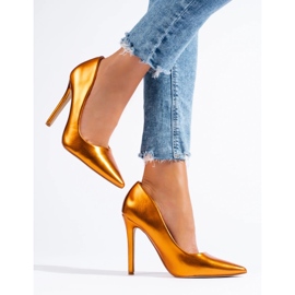 Zapatos de tacón Shelovet naranja metalizado 2