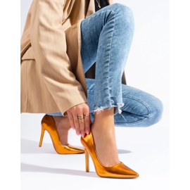 Zapatos de tacón Shelovet naranja metalizado 4