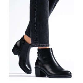 Botas clásicas negras de tacón alto de Daszyński negro 1