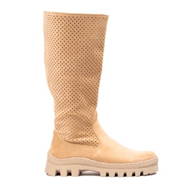W. Potocki Botas de ante caladas de Potocki beige 3