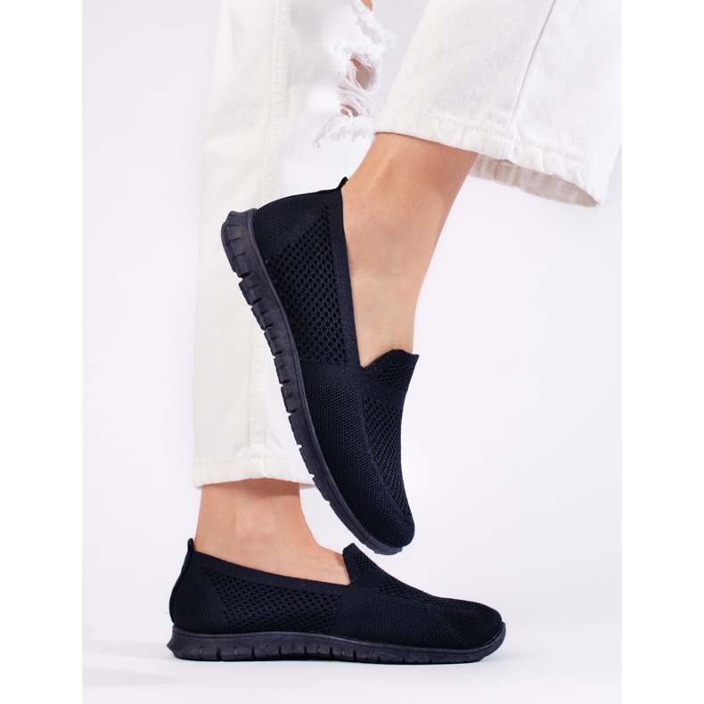 Zapatillas sin cordones, azul marino 2