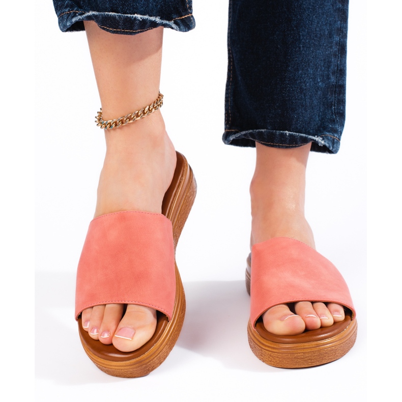 Zapatillas de casa mujer de ante verde 2