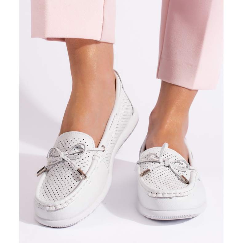 Goodin Mocasines blancos de mujer 2