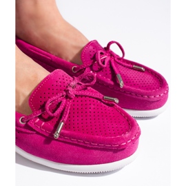 Goodin Mocasines fucsias de mujer rosa 2