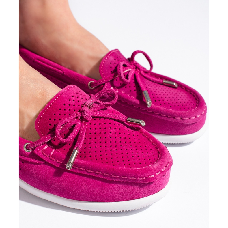 Goodin Mocasines fucsias de mujer rosado 2 Goodin Mocasines fucsias de mujer rosado 2