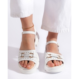 Goodin Sandalias mujer piel blancas blanco 2