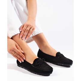 Mocasines mujer ante negro 2