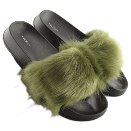 Zapatillas casa pelo verde S36 verde 2