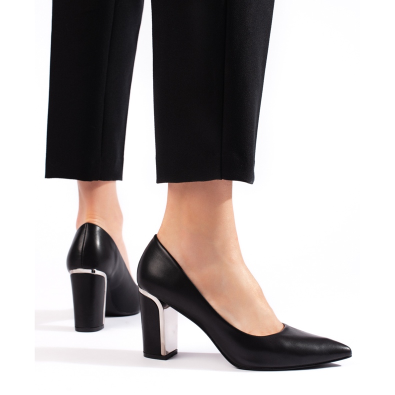 Zapatos de salón de mujer negros de tacón 2