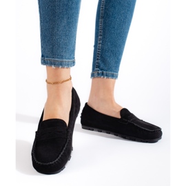 Mocasines mujer ante negro 2