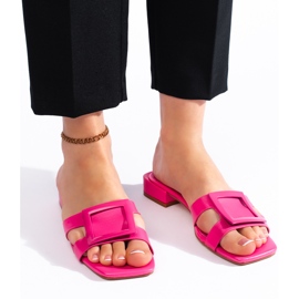 Chanclas de mujer elegantes rosas clásicas. rosado 2
