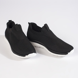 Zapatillas deportivas negras sin cordones. negro 4