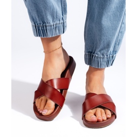 Chanclas de mujer marrones de Sergio Leone marrón 2