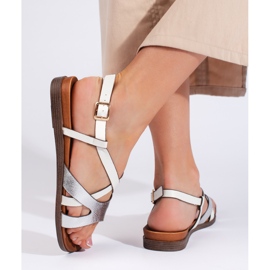 Sandalias planas de mujer blancas de Sergio Leone blanco 2