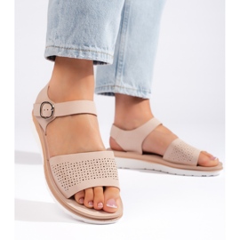 Sandalias de plataforma rosa claro de Sergio Leone rosado 3