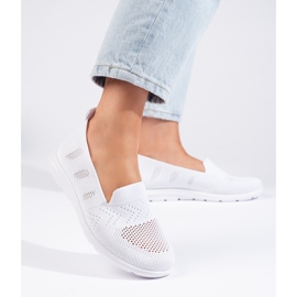 Slip-on de mujer textil blanco 2
