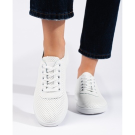 Seastar Zapatos blancos con cordones para mujer. 2