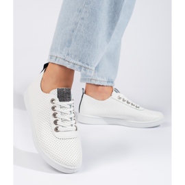 Deportivas mujer caladas blancas blanco 2