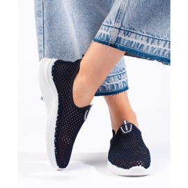 Deportivas caladas slip-on azul marino 2