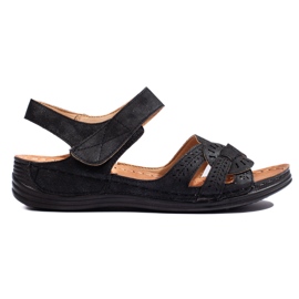 Sandalias de mujer celestes con cuña baja. azul 1