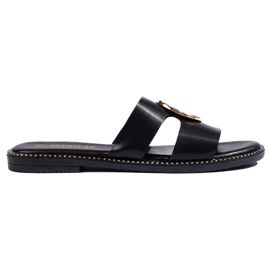 Chanclas clásicas de mujer negras. negro 1