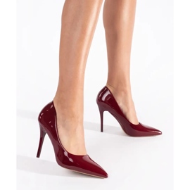 Seastar Zapatos de salón clásicos burdeos para mujer. rojo 1