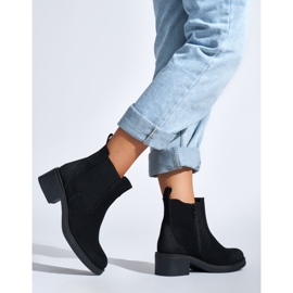 Botines negros de tacón bajo para mujer 2