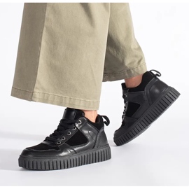 Zapatillas altas de mujer negras. negro 2 Zapatillas altas de mujer negras. negro 2