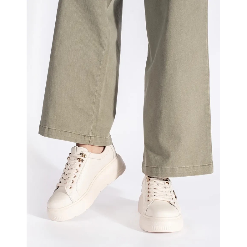 Deportivas plataforma piel beige blanco 1 Deportivas plataforma piel beige blanco 1