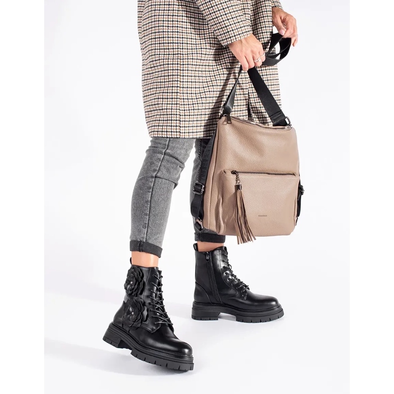 Seastar Botas de trabajo aislantes negras con flores. negro 1