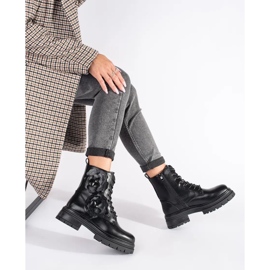 Seastar Botas de trabajo aislantes negras con flores. negro 3
