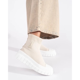 Seastar Zapatillas altas beige claro con plataforma 2